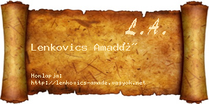 Lenkovics Amadé névjegykártya